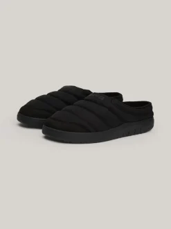Buty Casual*Tommy Hilfiger Pikowane Kapcie Z Logo BLACK