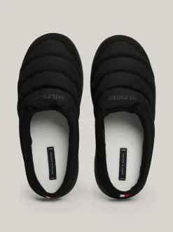 Buty Casual*Tommy Hilfiger Pikowane Kapcie Z Logo BLACK