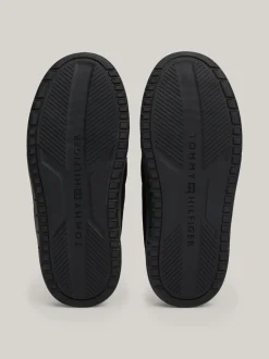 Buty Casual*Tommy Hilfiger Pikowane Kapcie Z Logo BLACK