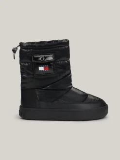 Botki*Tommy Hilfiger Pikowane śniegowce Z Ciepłą Wyściółką BLACK