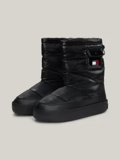 Botki*Tommy Hilfiger Pikowane śniegowce Z Ciepłą Wyściółką BLACK