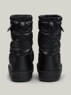 Botki*Tommy Hilfiger Pikowane śniegowce Z Ciepłą Wyściółką BLACK