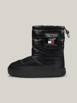 Botki*Tommy Hilfiger Pikowane śniegowce Z Ciepłą Wyściółką BLACK
