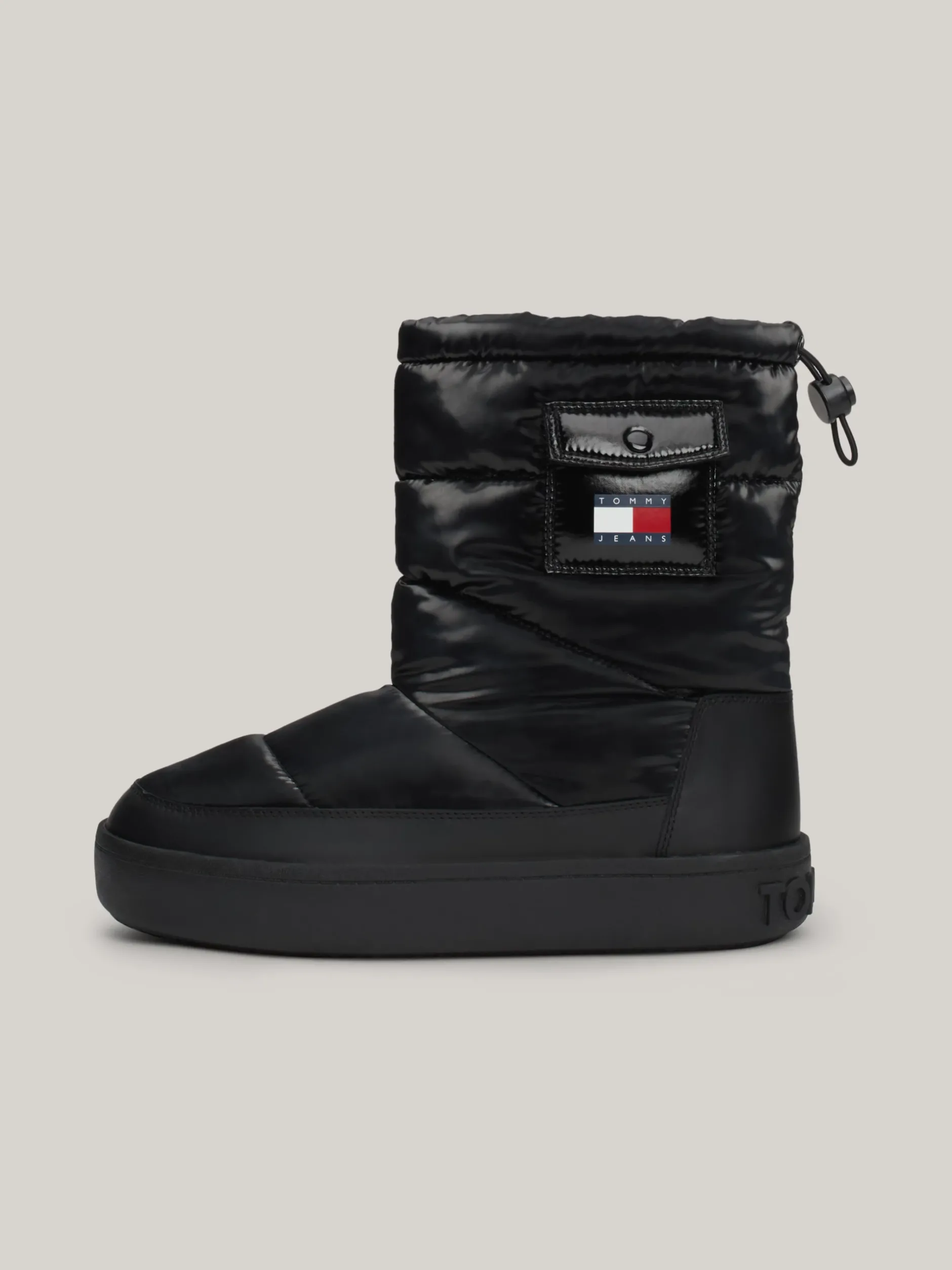 Botki*Tommy Hilfiger Pikowane śniegowce Z Ciepłą Wyściółką BLACK