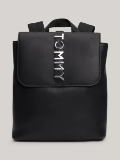 Plecaki*Tommy Hilfiger Plecak City Z Metalowym Logo BLACK