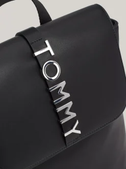 Plecaki*Tommy Hilfiger Plecak City Z Metalowym Logo BLACK