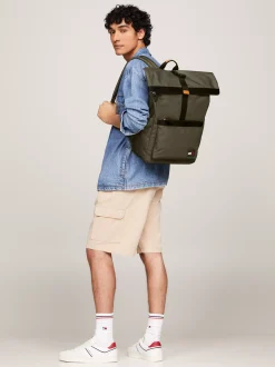 Plecaki*Tommy Hilfiger Plecak Essential Z Naszywką PEWTER GREEN