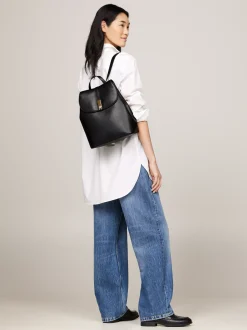 Plecaki*Tommy Hilfiger Plecak Heritage Z Klapką I Monogramem TH BLACK