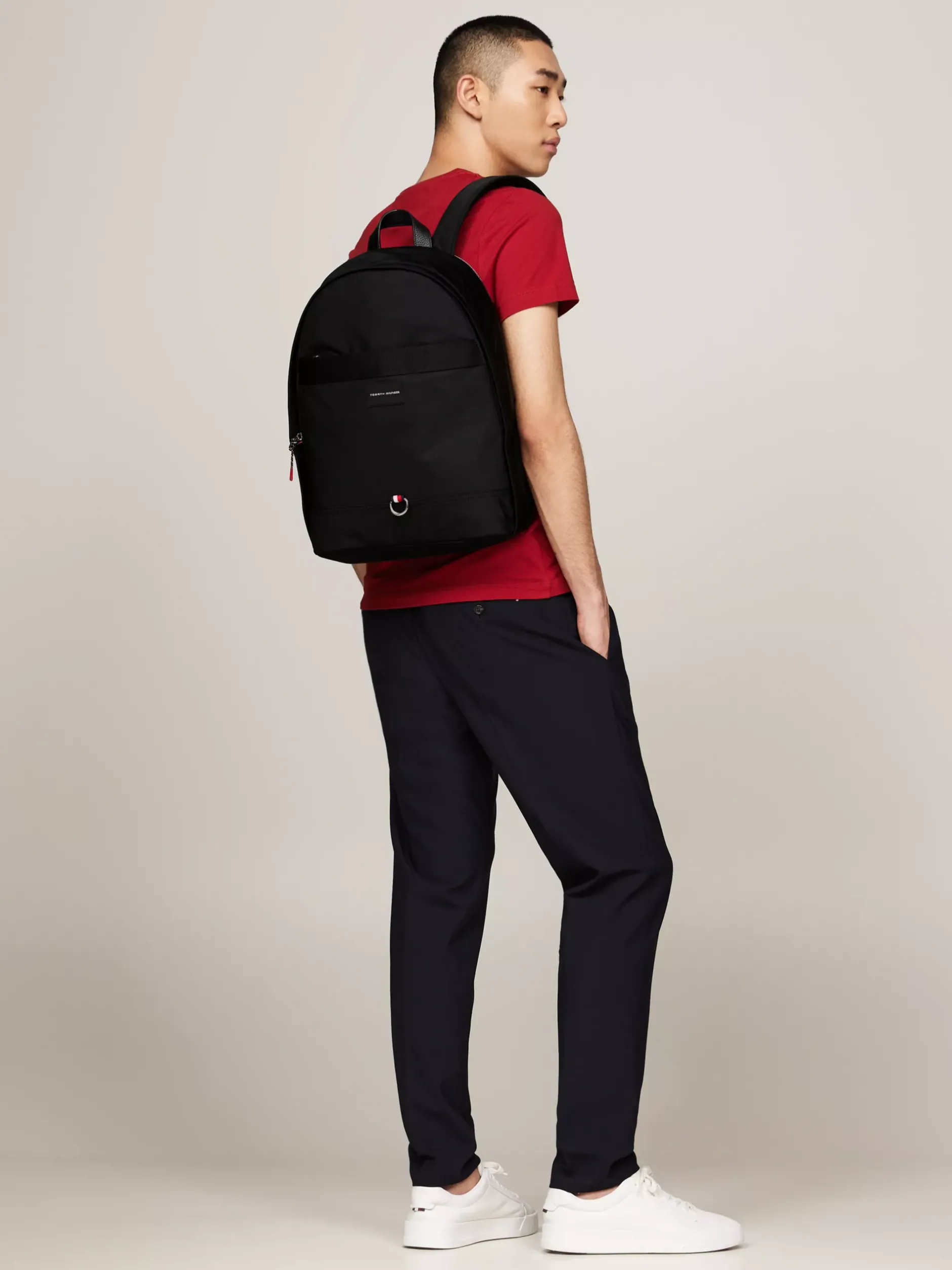 Plecaki*Tommy Hilfiger Plecak Na Laptop Z Logo BLACK