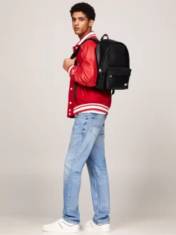 Plecaki*Tommy Hilfiger Plecak O Fasonie Kopułowym Z Logo BLACK