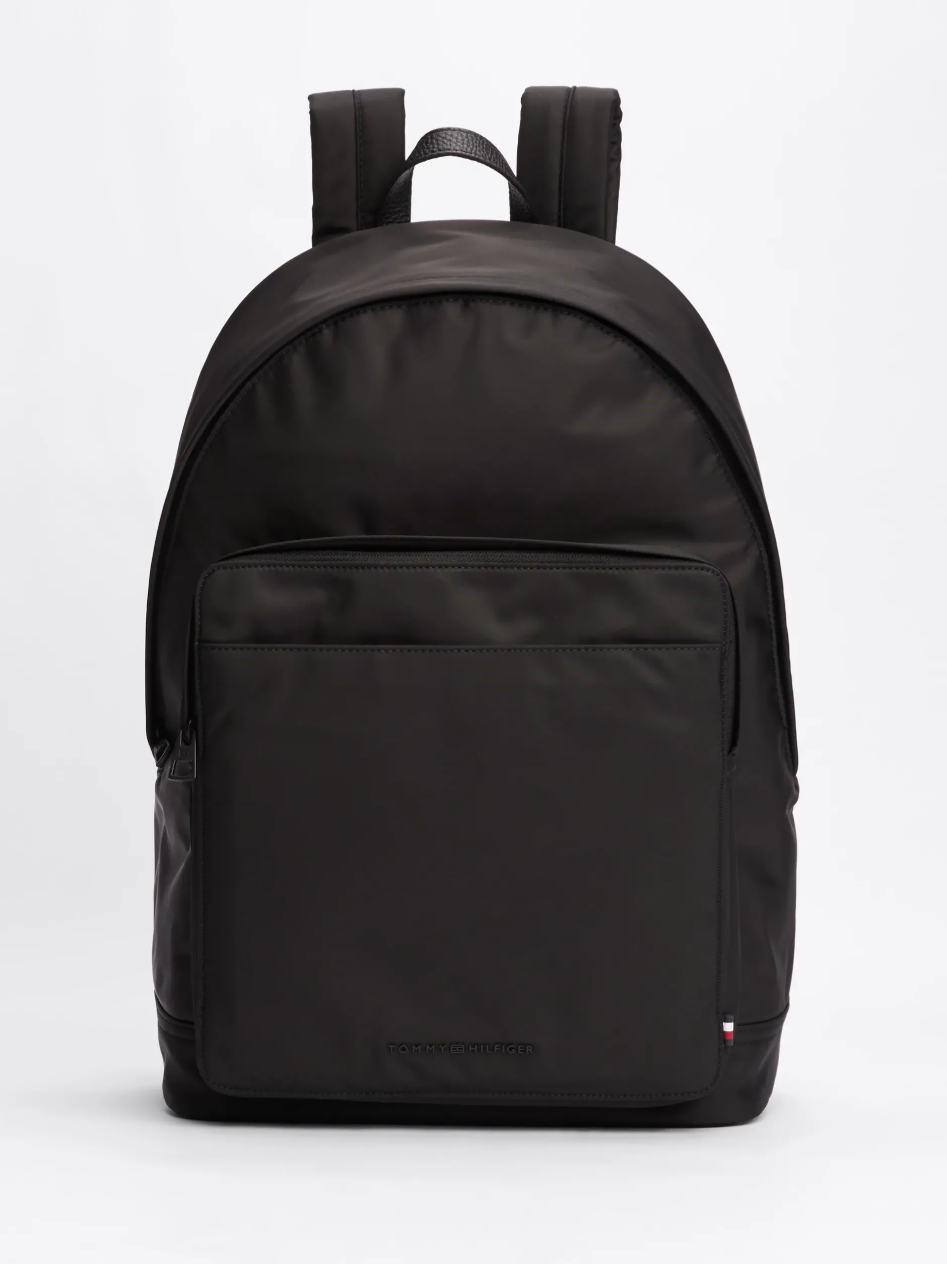 Plecaki*Tommy Hilfiger Plecak O Fasonie Kopułowym Z Teksturowanym Logo BLACK