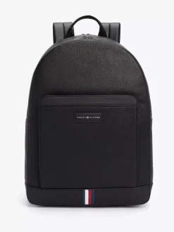 Plecaki*Tommy Hilfiger Plecak TH Business O Groszkowanej Fakturze BLACK