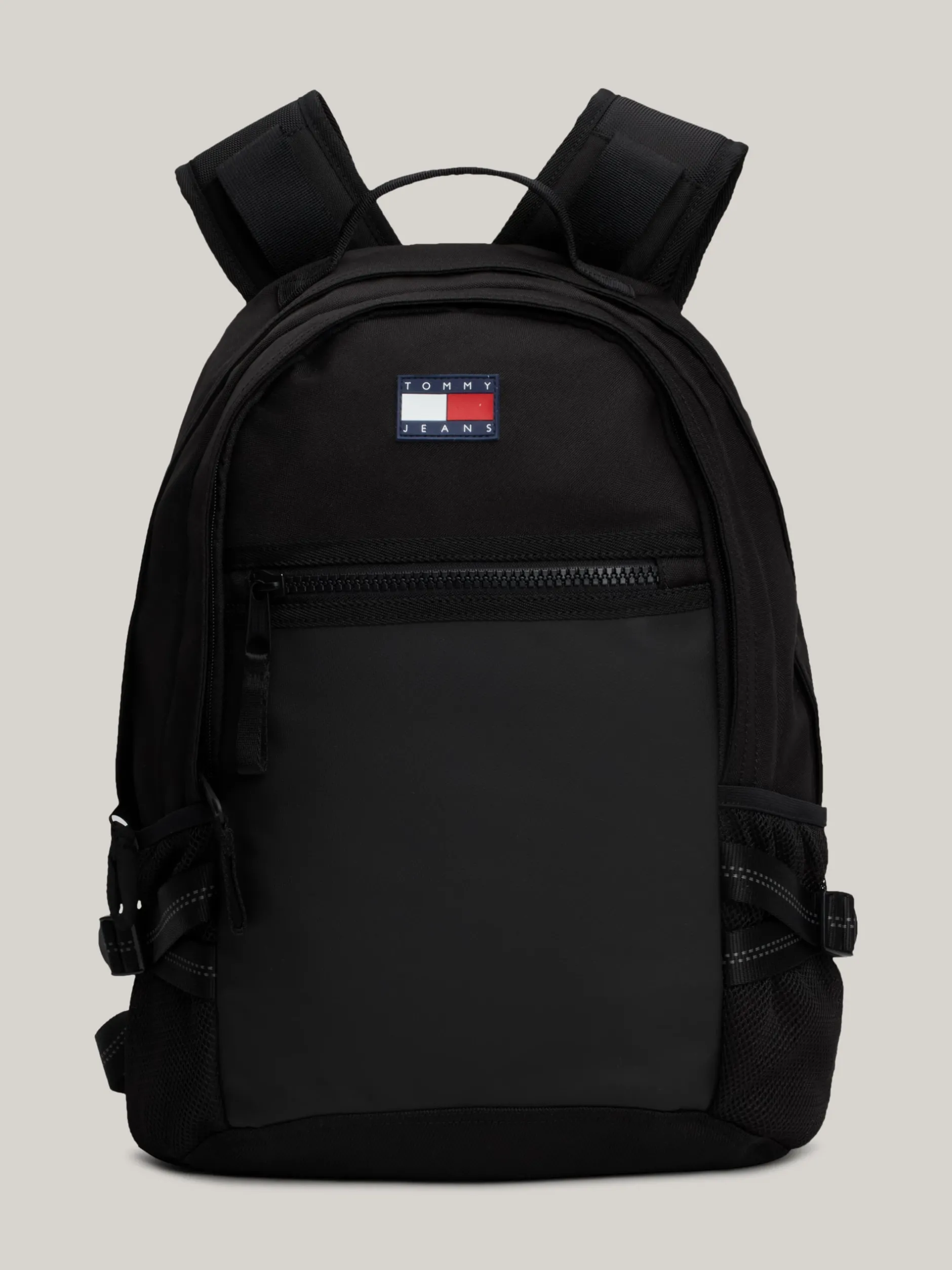 Plecaki*Tommy Hilfiger Plecak W Bloki Kolorów Z Powlekanym Gumą Logo BLACK