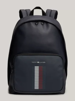 Plecaki*Tommy Hilfiger Plecak Z Fakturą Piki Na Kieszonce SPACE BLUE