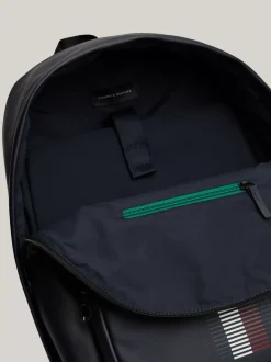 Plecaki*Tommy Hilfiger Plecak Z Fakturą Piki Na Kieszonce SPACE BLUE