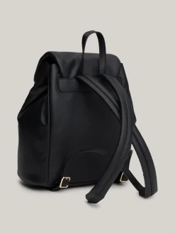 Plecaki*Tommy Hilfiger Plecak Z Klapą I Monogramem TH BLACK