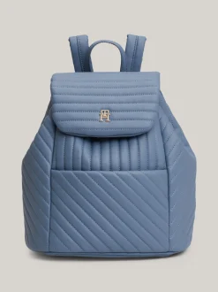 Plecaki*Tommy Hilfiger Plecak Z Klapką I Przeszyciami TH Monogram FADED INK