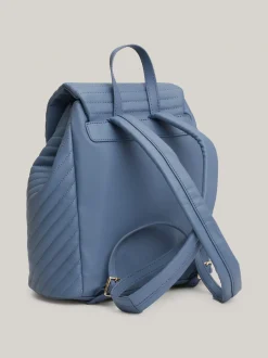 Plecaki*Tommy Hilfiger Plecak Z Klapką I Przeszyciami TH Monogram FADED INK