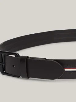 Paski*Tommy Hilfiger Pleciony Pasek Z Emaliowaną Flagą LEGACY BROWN