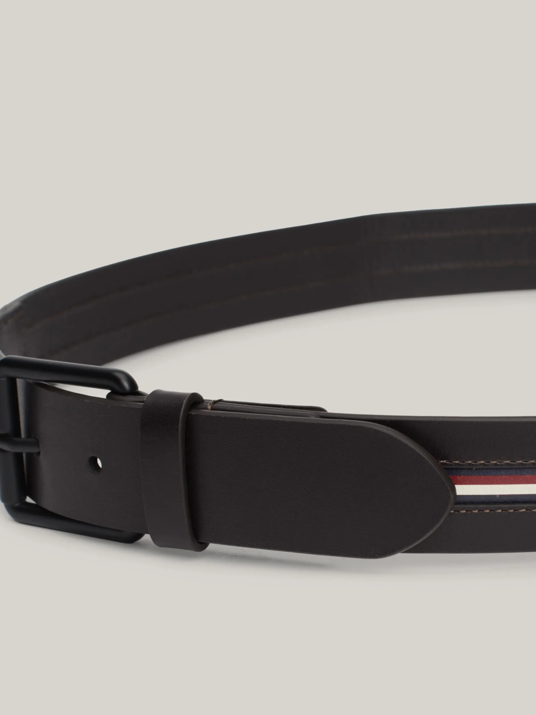 Paski*Tommy Hilfiger Pleciony Pasek Z Emaliowaną Flagą LEGACY BROWN