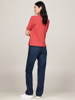 Koszulki Polo*Tommy Hilfiger Polo O Regularnym Kroju Z Wyhaftowaną Flagą TERRA RED