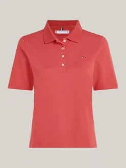 Koszulki Polo*Tommy Hilfiger Polo O Regularnym Kroju Z Wyhaftowaną Flagą TERRA RED