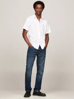 Koszule*Tommy Hilfiger Popelinowa Koszula O Regularnym Kroju WHITE
