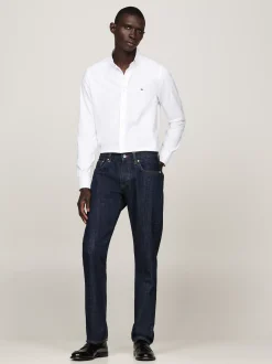 Koszule*Tommy Hilfiger Popelinowa Koszula O Wąskim Kroju OPTIC WHITE