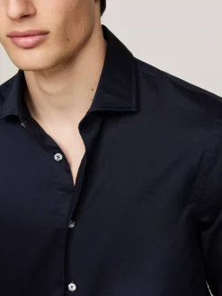Koszule*Tommy Hilfiger Popelinowa Koszula Smart Casual O Wąskim Kroju DESERT SKY