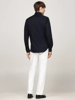 Koszule*Tommy Hilfiger Popelinowa Koszula Smart Casual O Wąskim Kroju DESERT SKY