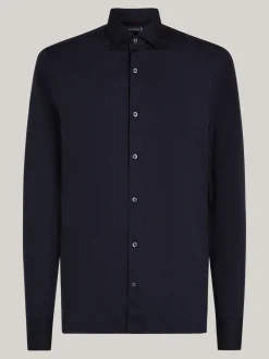 Koszule*Tommy Hilfiger Popelinowa Koszula Smart Casual O Wąskim Kroju DESERT SKY