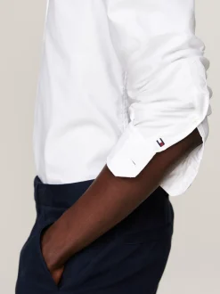 Koszule*Tommy Hilfiger Popelinowa Koszula Smart Casual O Wąskim Kroju OPTIC WHITE