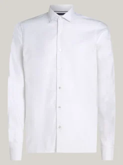 Koszule*Tommy Hilfiger Popelinowa Koszula Smart Casual O Wąskim Kroju OPTIC WHITE