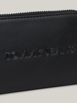 Portfele & Breloczki Do Kluczy*Tommy Hilfiger Portfel Essential Zapinany Na Zamek Z Logo BLACK