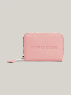 Portfele & Breloczki Do Kluczy*Tommy Hilfiger Portfel Essential Zapinany Na Zamek Z Logo CHALKY PINK