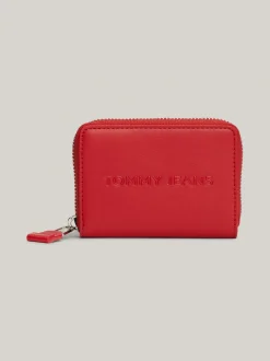 Portfele & Breloczki Do Kluczy*Tommy Hilfiger Portfel Essential Zapinany Na Zamek Z Logo SWEET CAYENNE