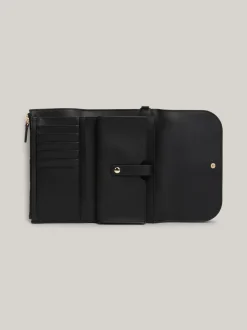 Portfele & Breloczki Do Kluczy*Tommy Hilfiger Portfel Heritage Z Odpinanym Paskiem BLACK