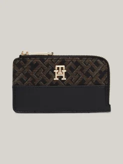 Portfele & Breloczki Do Kluczy*Tommy Hilfiger Portfel TH Jacquard Z Monogramem BLACK
