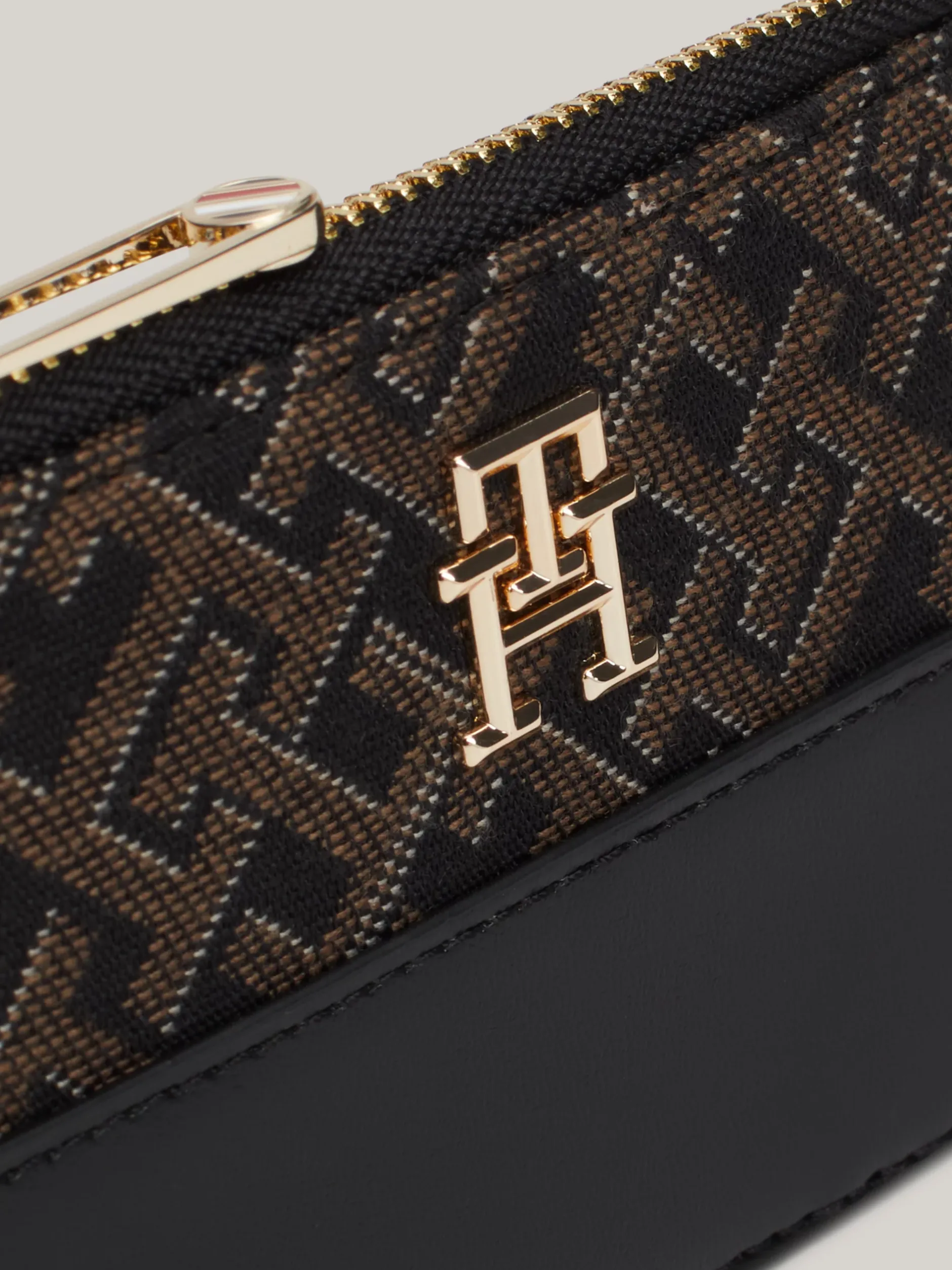 Portfele & Breloczki Do Kluczy*Tommy Hilfiger Portfel TH Jacquard Z Monogramem BLACK