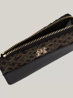 Portfele & Breloczki Do Kluczy*Tommy Hilfiger Portfel TH Jacquard Z Monogramem BLACK