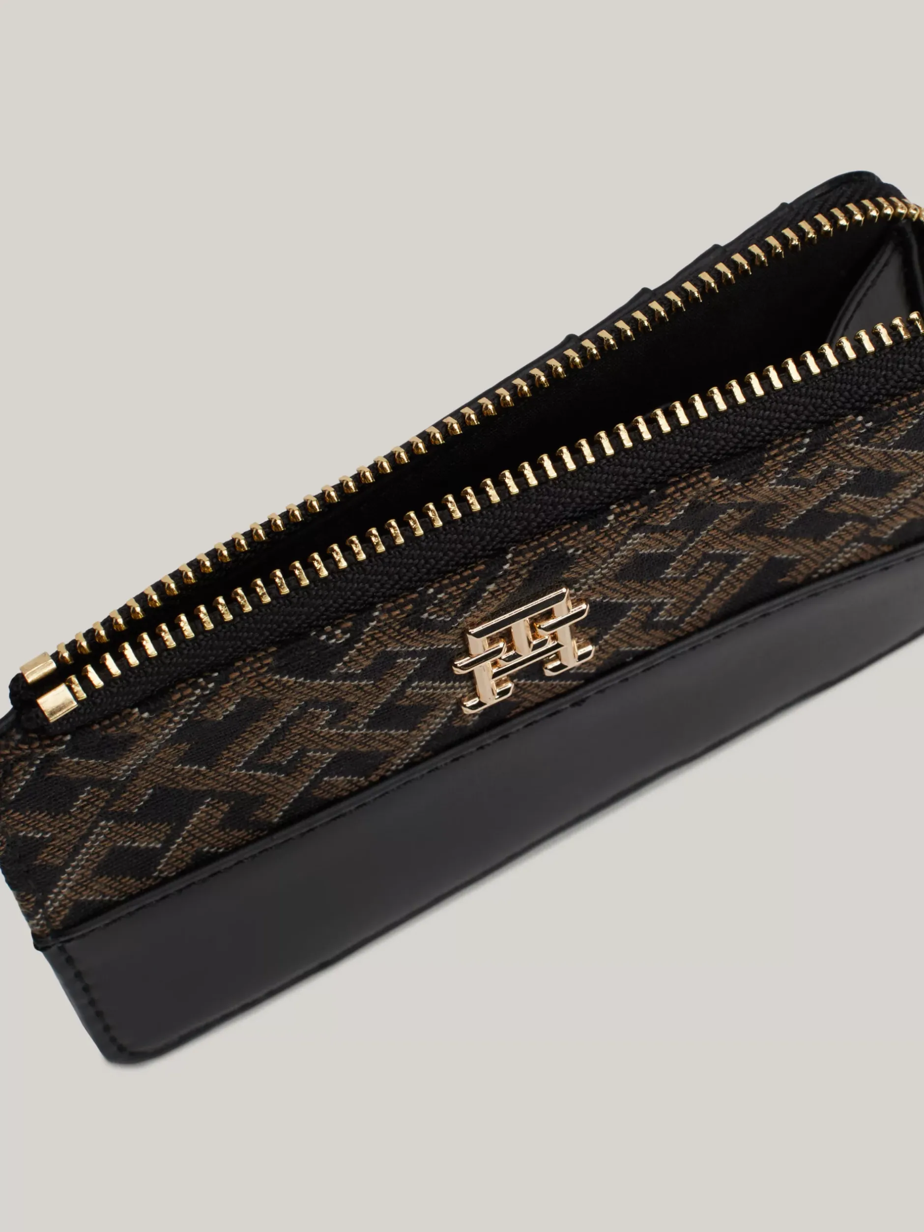 Portfele & Breloczki Do Kluczy*Tommy Hilfiger Portfel TH Jacquard Z Monogramem BLACK