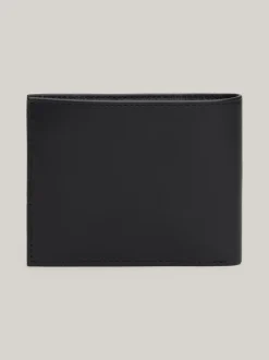 Portfele & Breloczki Do Kluczy*Tommy Hilfiger Portfel Z Kolekcji Eton W Sygnowane Paski BLACK