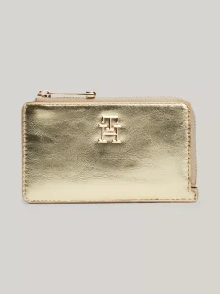 Portfele & Breloczki Do Kluczy*Tommy Hilfiger Portfel Z Monogramem TH GOLD