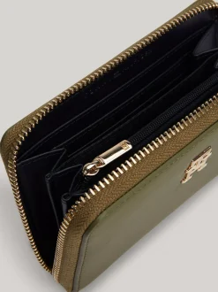 Portfele & Breloczki Do Kluczy*Tommy Hilfiger Portfel Z Monogramem TH I Zapięciem Na Zamek UTILITY OLIVE