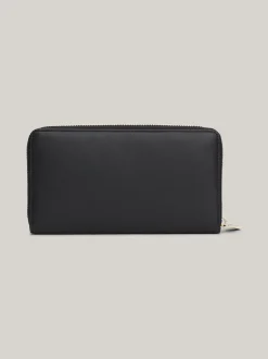 Portfele & Breloczki Do Kluczy*Tommy Hilfiger Portfel Z Zapięciem Na Zamek I Monogramem TH BLACK