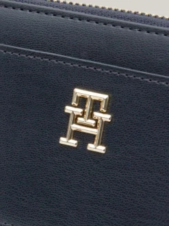 Portfele & Breloczki Do Kluczy*Tommy Hilfiger Portfel Z Zapięciem Na Zamek I Monogramem TH SPACE BLUE