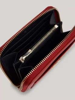 Portfele & Breloczki Do Kluczy*Tommy Hilfiger Portfel Z Zapięciem Na Zamek I Monogramem TH DARK MAGMA