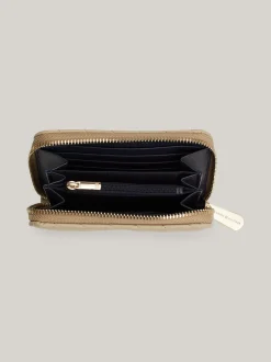 Portfele & Breloczki Do Kluczy*Tommy Hilfiger Portfel Z Zapięciem Na Zamek I Przeszyciami BEIGE