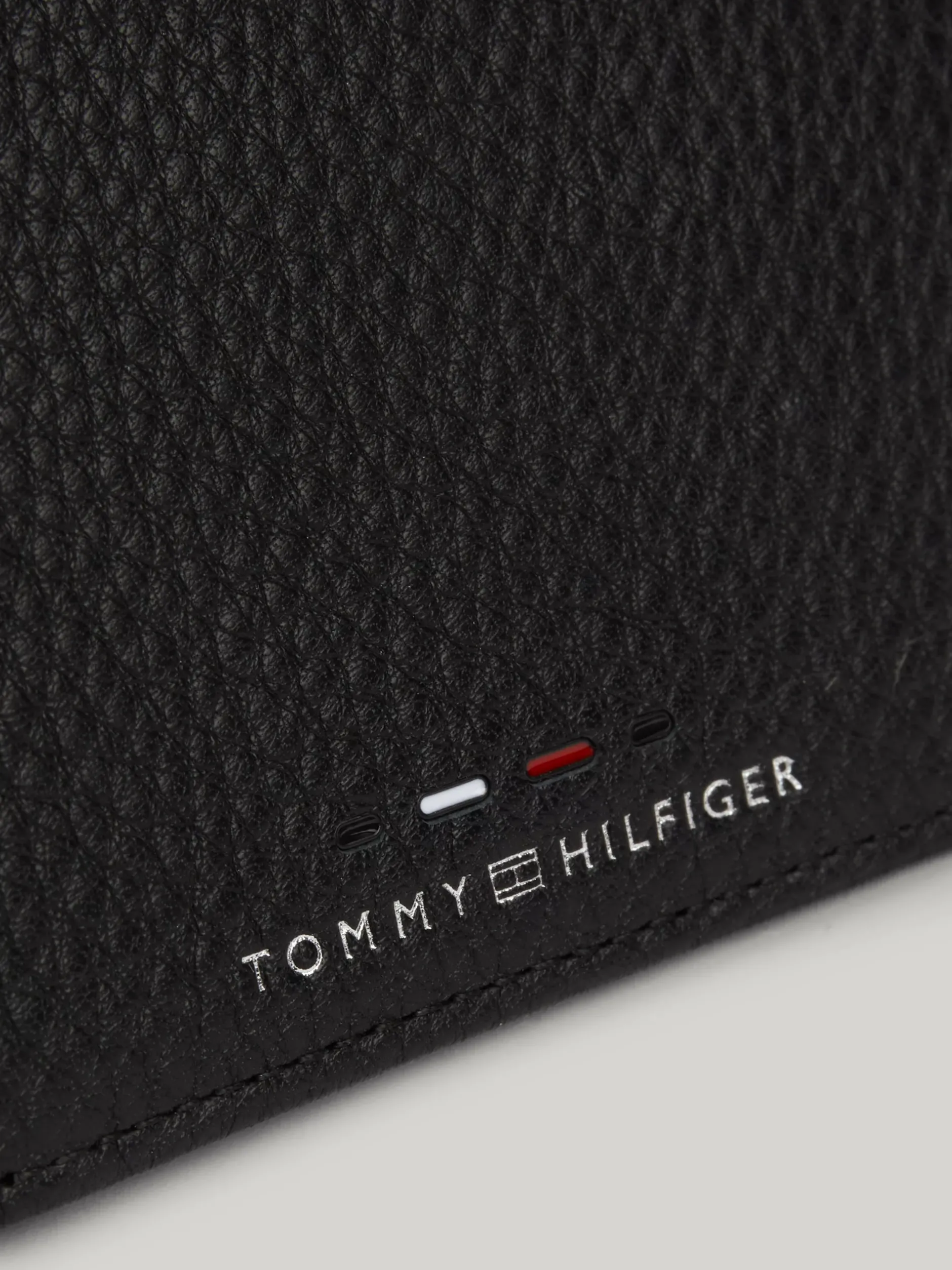Portfele & Breloczki Do Kluczy*Tommy Hilfiger Portfel Ze Skóry Premium Na Karty I Bilon BLACK