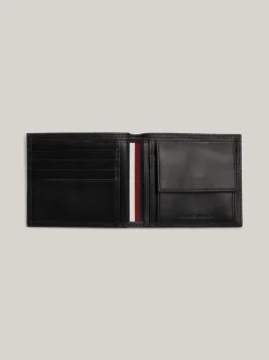 Portfele & Breloczki Do Kluczy*Tommy Hilfiger Portfel Ze Skóry Premium Na Karty I Bilon BLACK